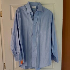 Lorenzo Uomo Light Blue Dress Shirt - Spread Collar Long Sleeve